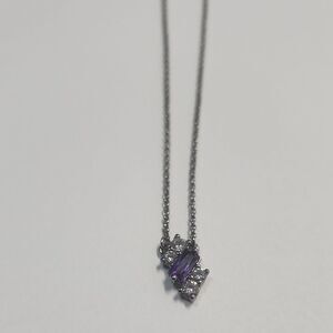 Bomb Party Necklace "One More Chapter" RBP5902 Purple Topaz CZ/ Hematite